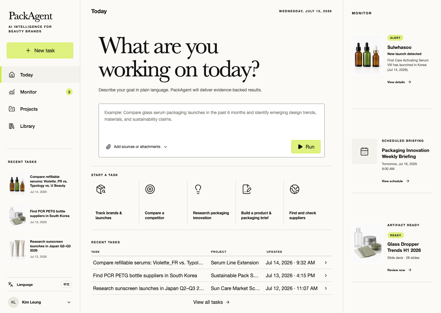 PackAgent workspace preview